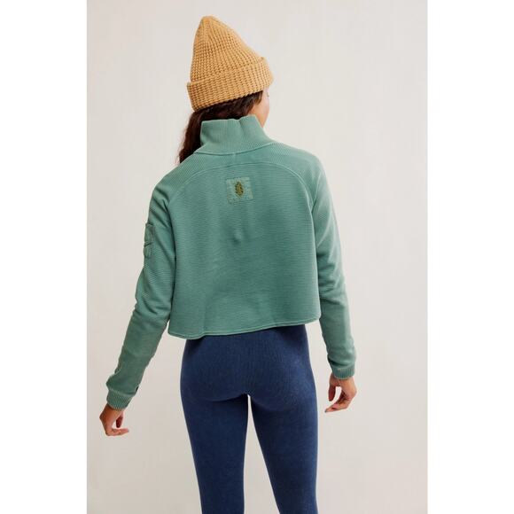 Free People Movement *IN BLUE* So Fly Henley Pullover Sweatshirt Medium - Picture 2 of 13